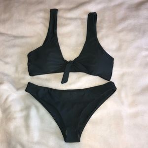 ROMWE Blue Bikini Set